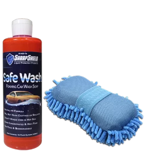 safe wash bottle and sponge