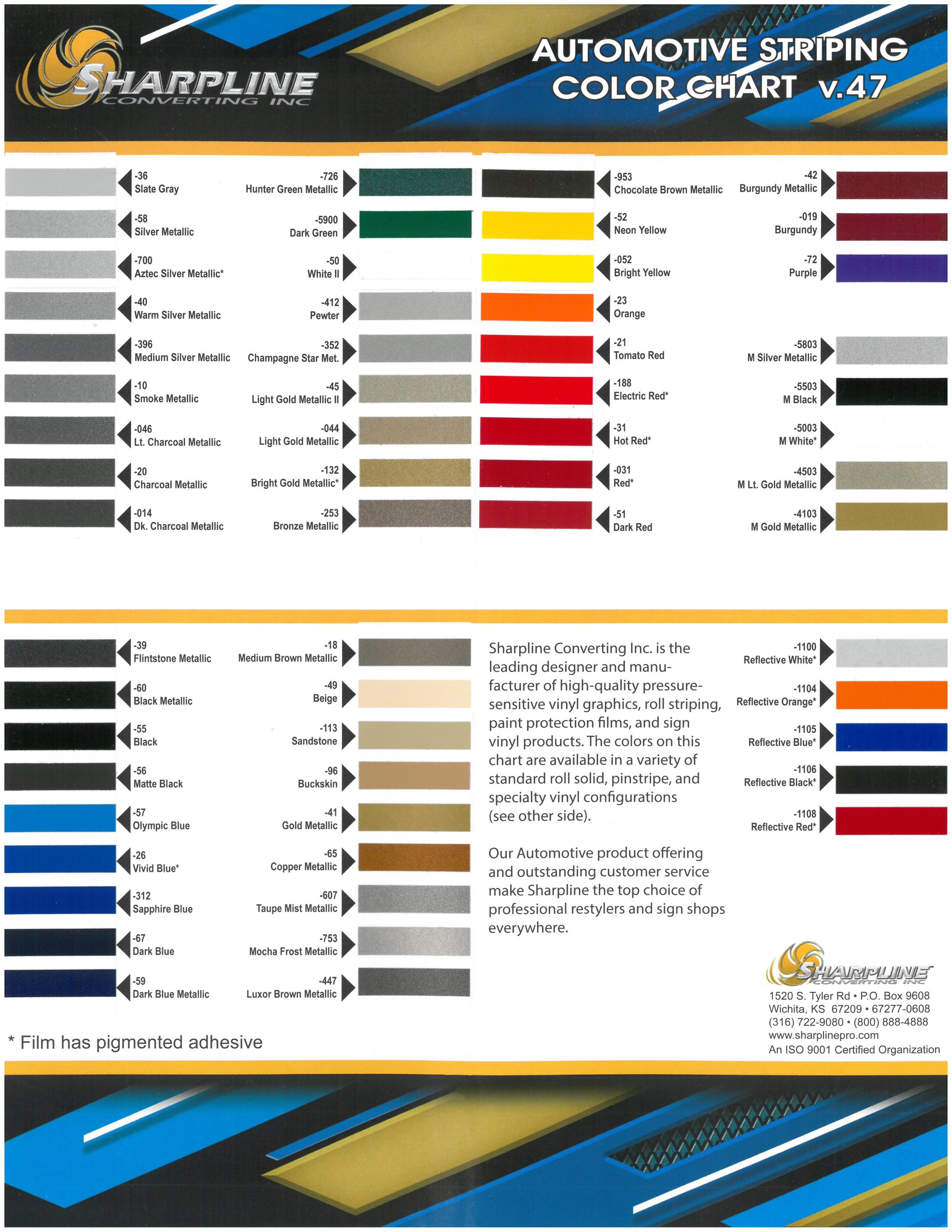 EDITED Automotive Striping Color Chart v 47 v47